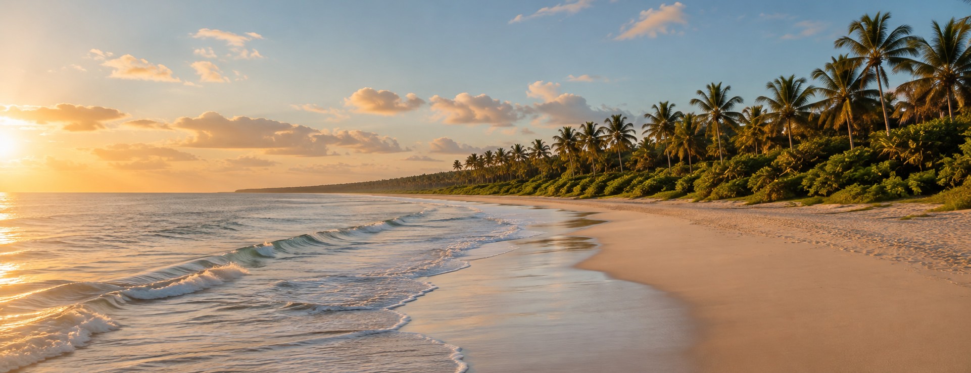 Unberührter tropischer Sandstrand an der Costa das Baleias